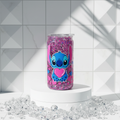 16oz Snowglobe Glitter Stitch Design