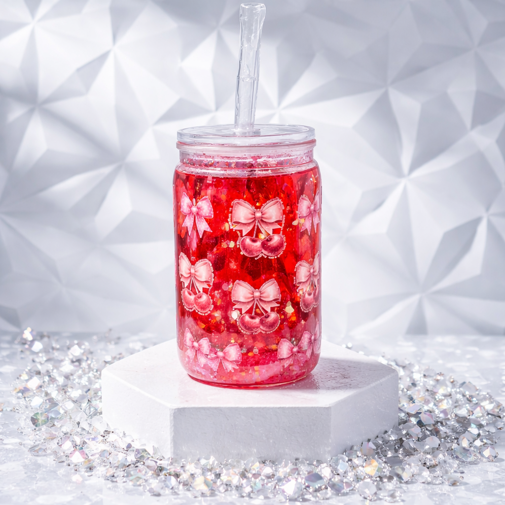 16oz Acrylic Snowglobe tumbler