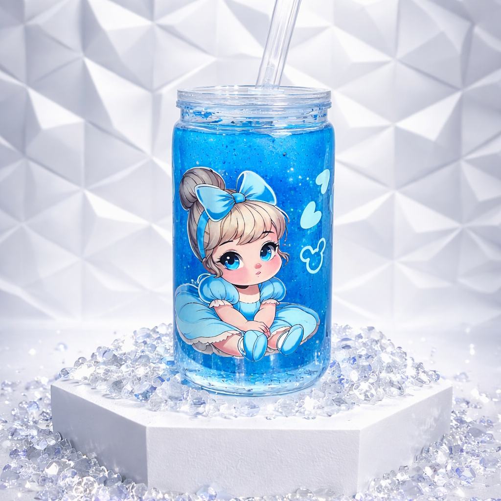 Cinderella 16oz Snowglobe Tumbler.